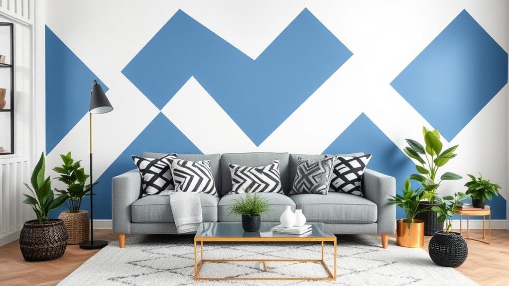 geometric accent wall design