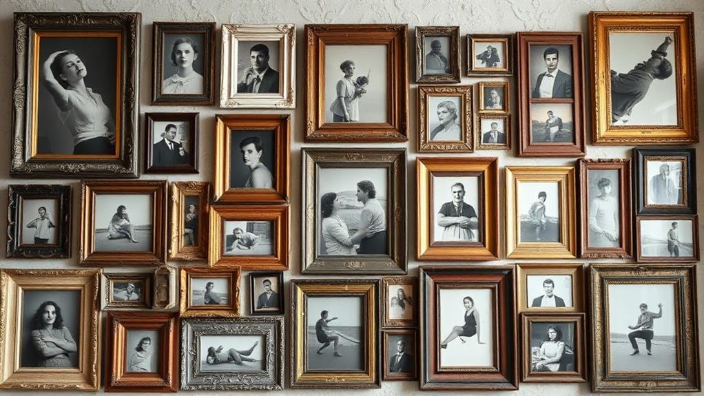 retro picture frame arrangements