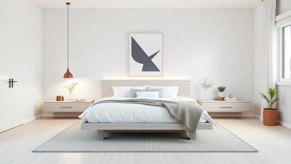 sleek nordic bedroom design